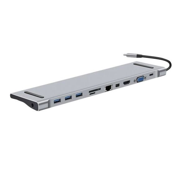 Type-C Hub 10 in 1 Type C to HDMI VGA and Other Points