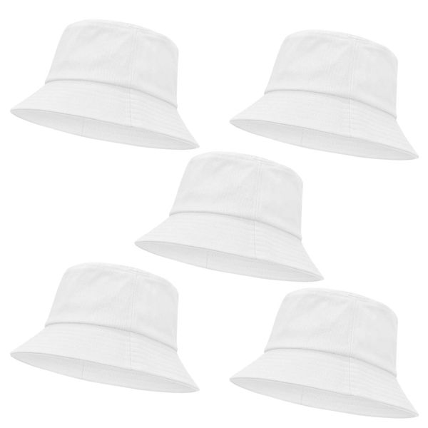 5 Piece Bucket Hat for Women Men, Packable Sun Protection Beach Hat