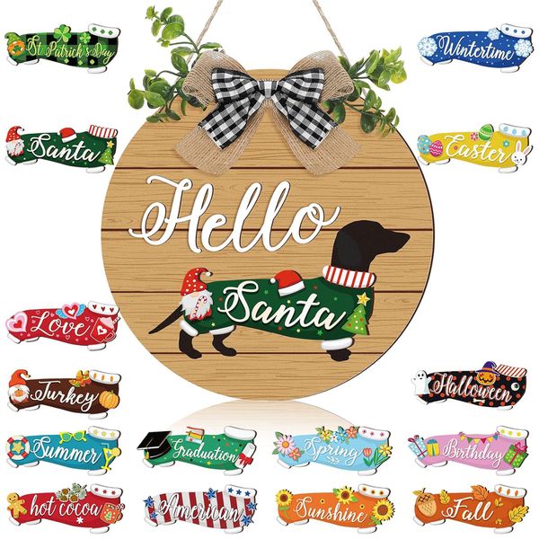 Wooden Welcome Home Sign Wall Hanging Craft Festival Wreath Wall Hanging