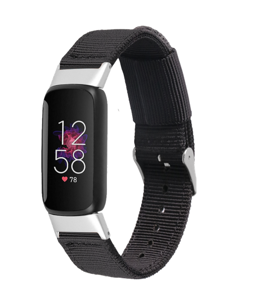 Replacement Nylon Watch Strap Band for Fitbit Luxe Black