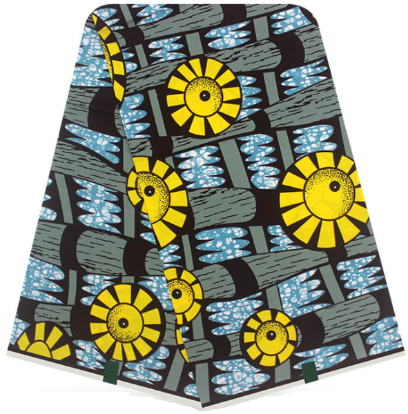 Vlisco Hollandaise wax-Blue fences Ankara