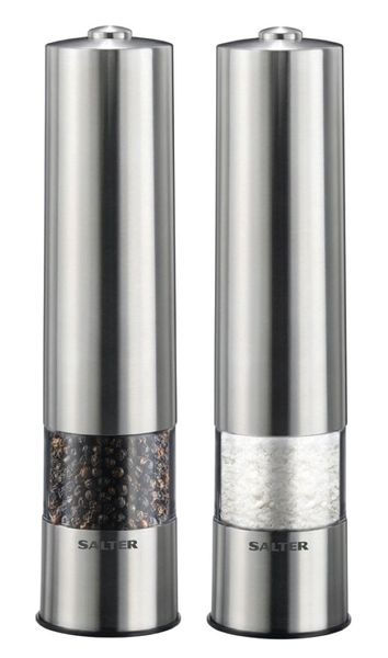 Salter Electronic Salt &amp; Pepper Mill - Stainless Steel