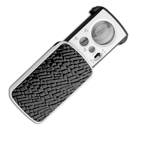 ABTOR Portable Magnifier With UV LED Light, 30x, 60x, 90x Magnification
