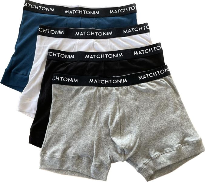 Matchtonim Men's Cotton Boxers 4 - Pack