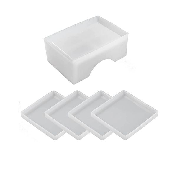 Silicone Coasters Holder Molds Epoxy Coaster Resin Mold Round Cup Mats Mold
