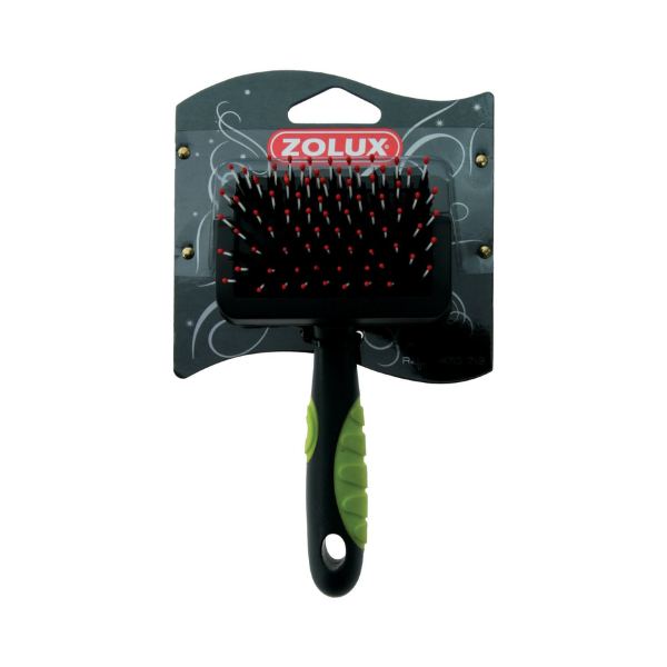 ZOLUX Plastic Slicker Brush for Dogs - Detangle, De-Shed &amp; Smooth Coat