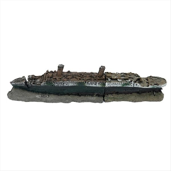 Aquarium Shipwreck Fish Tank Landscaping Resin Crafts B