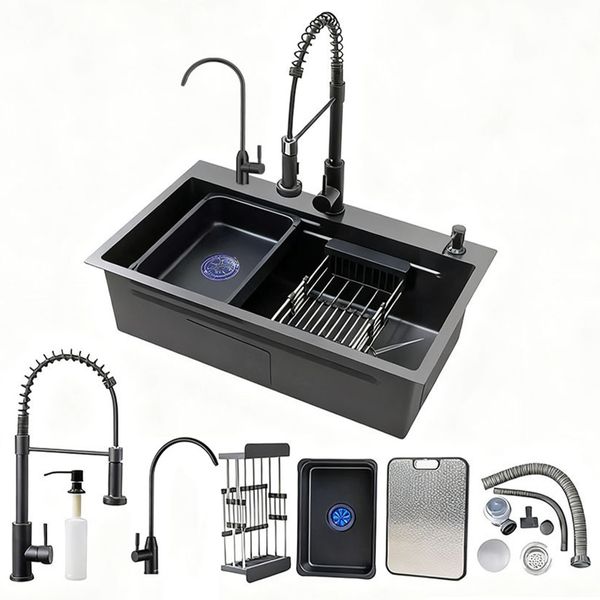 80X45CM-Modern Kitchen Sink-Stainless Steel Single Bowl Kitchen Sink
