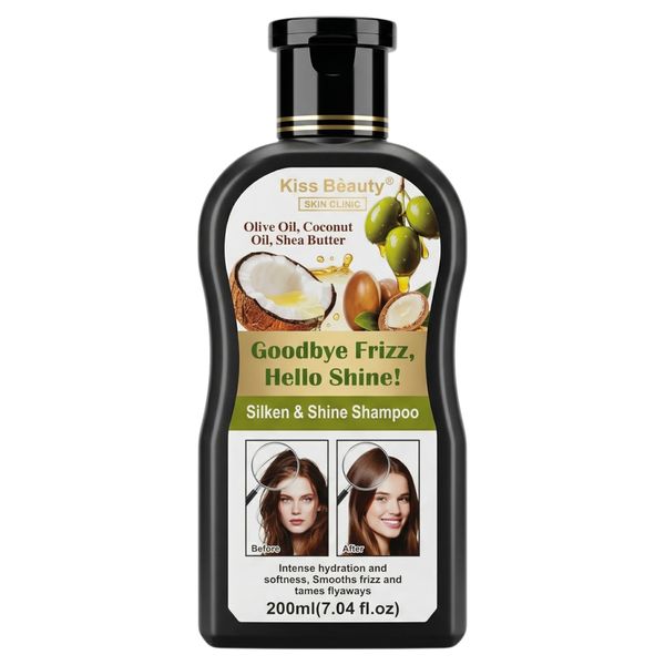 Kiss Beauty Olive Oil Coconut Shea Anti-Frizz Damage Repair Shampoo 200ml