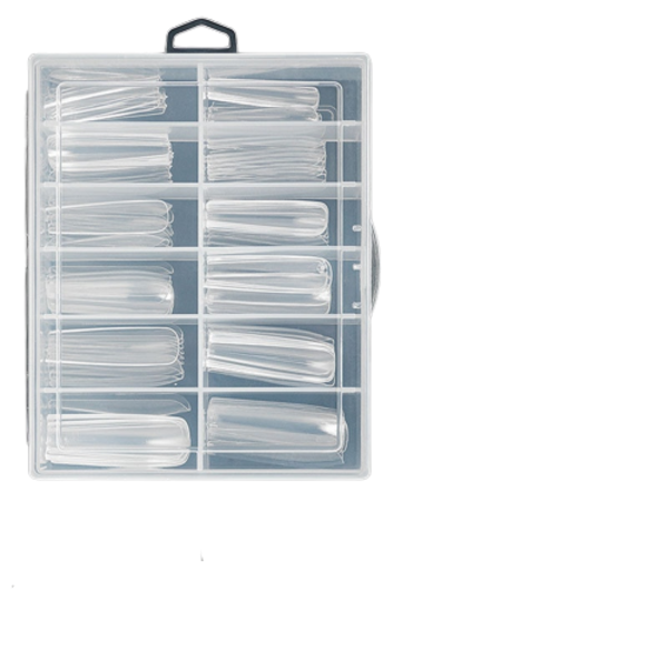 XXL Full C-Curve Nail Tips Clear 100 Pcs
