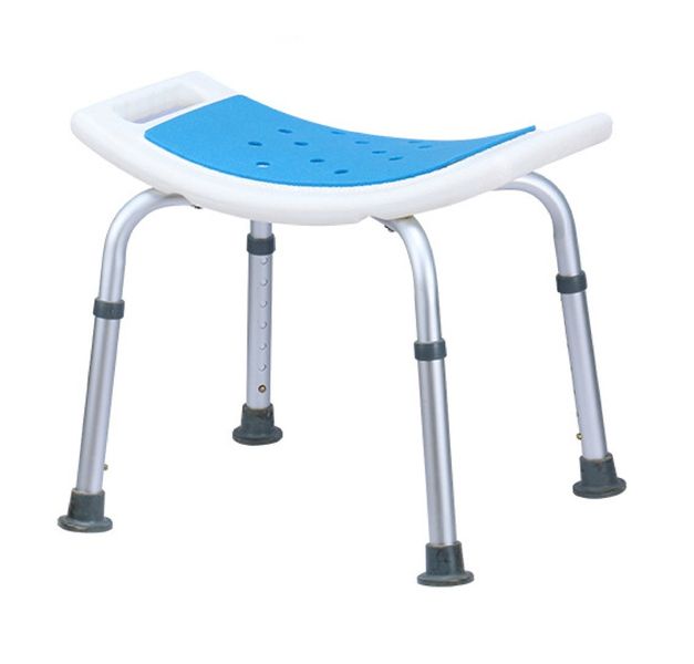 Adjustable Aluminium Shower Stool - Non-Slip Bath Seat with EVA Cushion