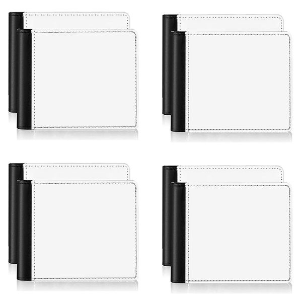 8Pieces Blank Heat Transfer Sublimation Wallets Bank For Men Gift Office