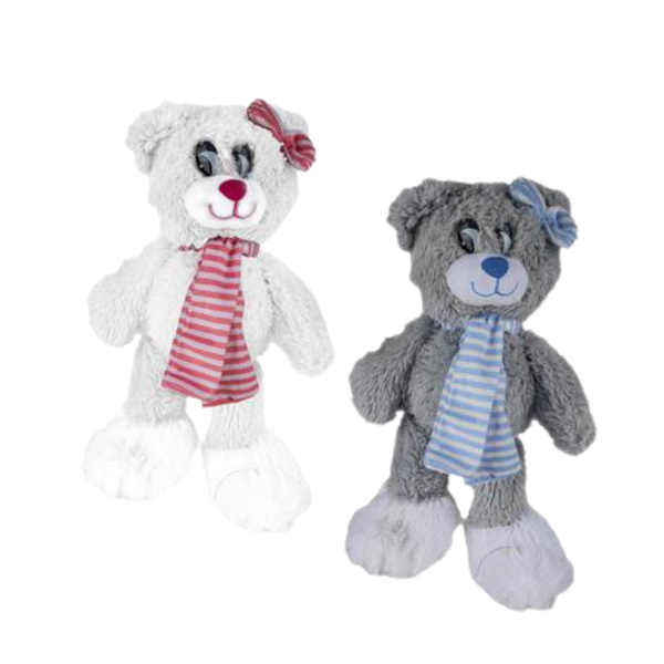 Plush Bear with Scarf - 45cm - 2 Pack