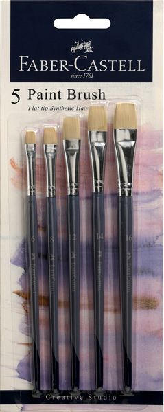 Faber Castell - Creative Studio Paint brush set (Flat) x 5