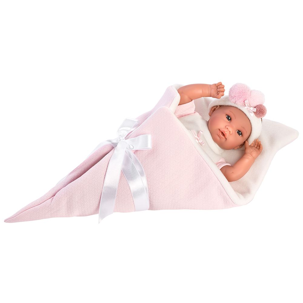 Llorens Baby Girl Doll & Pink Swaddling Blanket 37cm Shop Today. Get it Tomorrow!