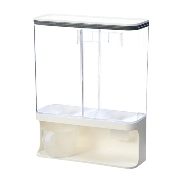 Transparent Rice Dispenser Wall Mounted Rice Storage Containers