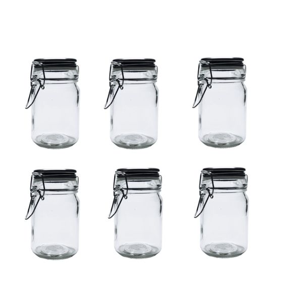 6 Pack Metal Cliptop Jar 170ml (9cm x 6cm)