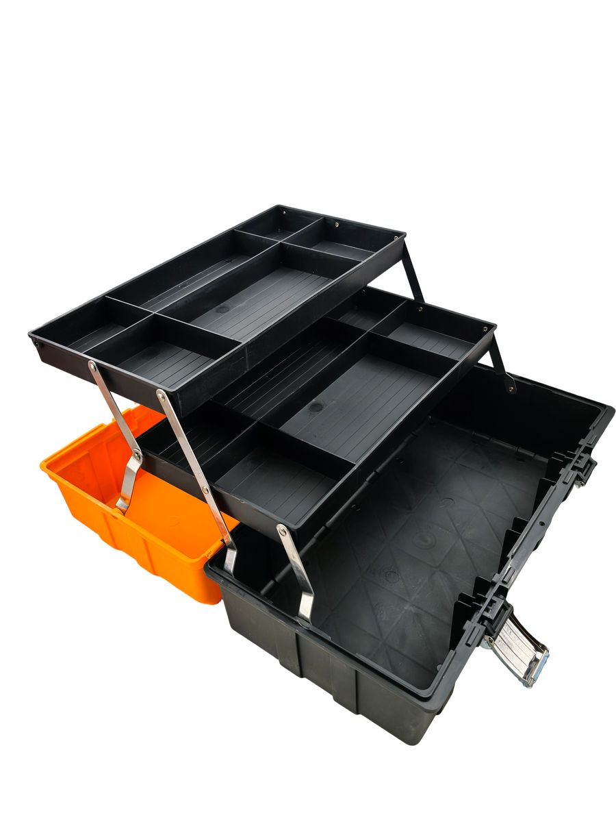 AIYI Heavy-Duty Toolbox with Dual Lift-Out Trays AY162-006
