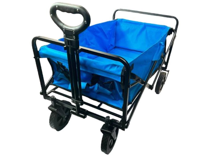 Medium Portable Beach, Hiking, Camping, Shopping Trolley/Wagon - Black