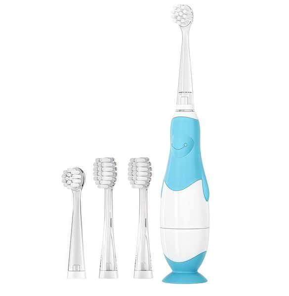 Toddler Electric Toothbrushes for 0-3 , Suction Base, 4 Brush Heads