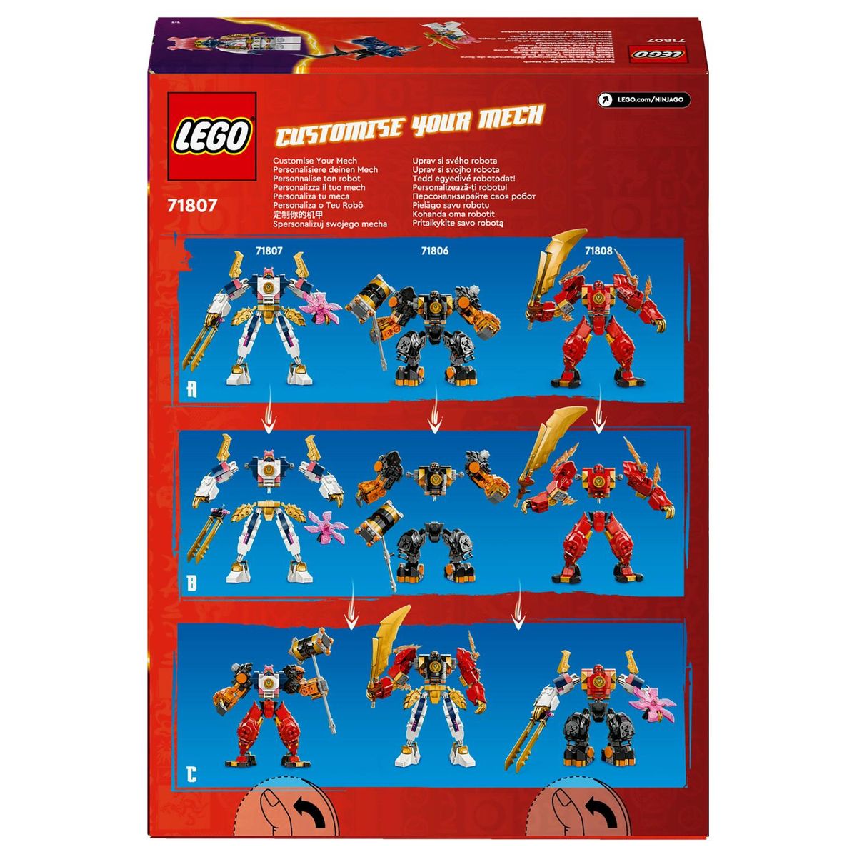 LEGO® NINJAGO® Sora's Elemental Tech Mech 71807 Building Toy Set