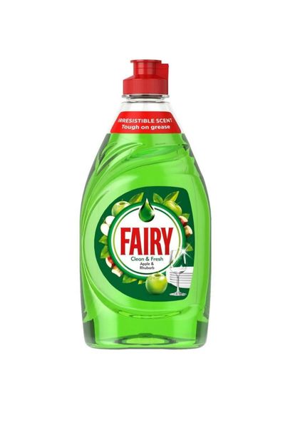 Fairy Clean &amp; Fresh Washing Up Liquid Apple and Rhubarb - 320ml