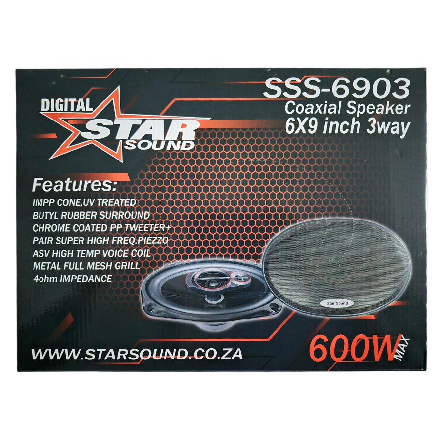Star Sound SSS-6903 600W 3-way 6X9 Speakers | Shop Today. Get it