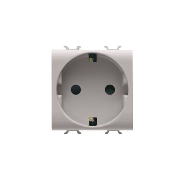 Gewiss - Chorus 2M 2P+E German 16A 250V Socket Satin Beige