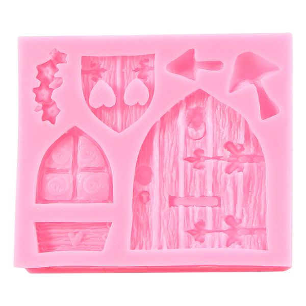 3D Fairy House Door Silicone Fondant Chocolate Cake Sugarcraft Mould Mold T