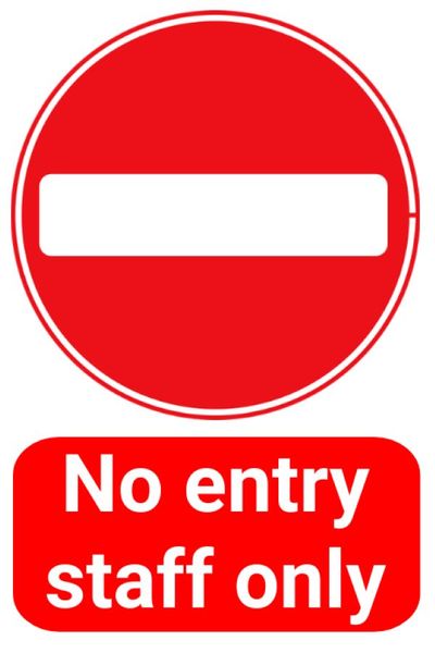 No Entry Staff Only 290x290 | Shop Today. Get it Tomorrow! | takealot.com