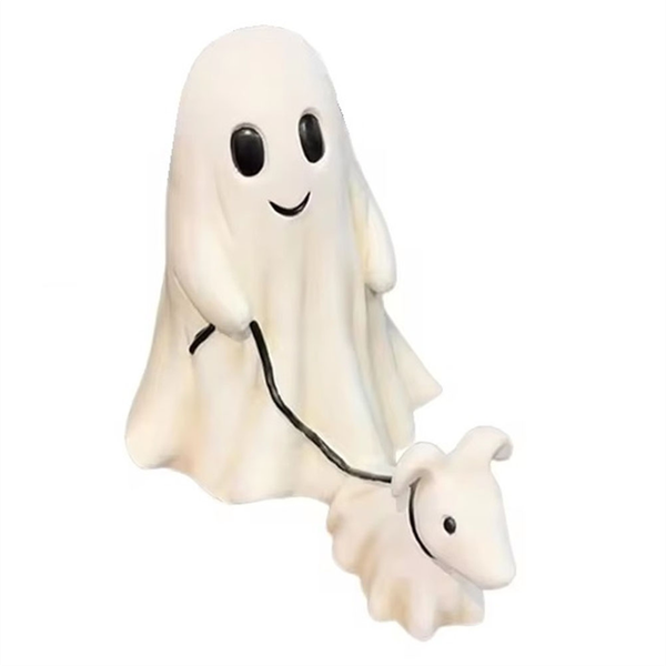 Desktop Decoration of Ghost Walking Dog Statue B