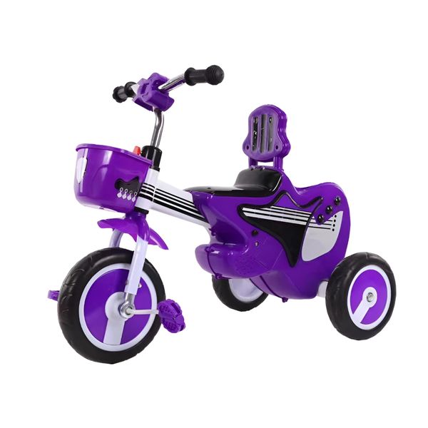 Guitar Design Kids Tricycle - 3 Wheels and Storage Basket