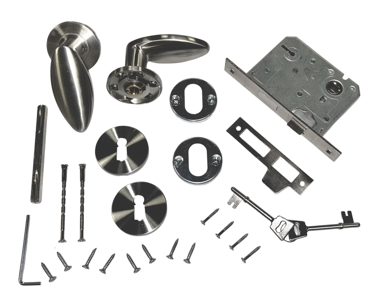 Leaf Shape Lever Hande-Keyhole Escutcheons &amp; 3 Lever Lock Combo 2