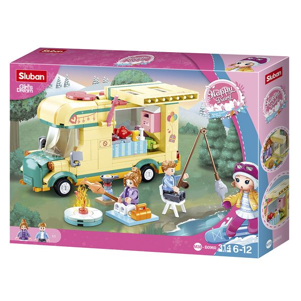 Sluban Building Set: Winter Travelling Caravan - 314 Pieces