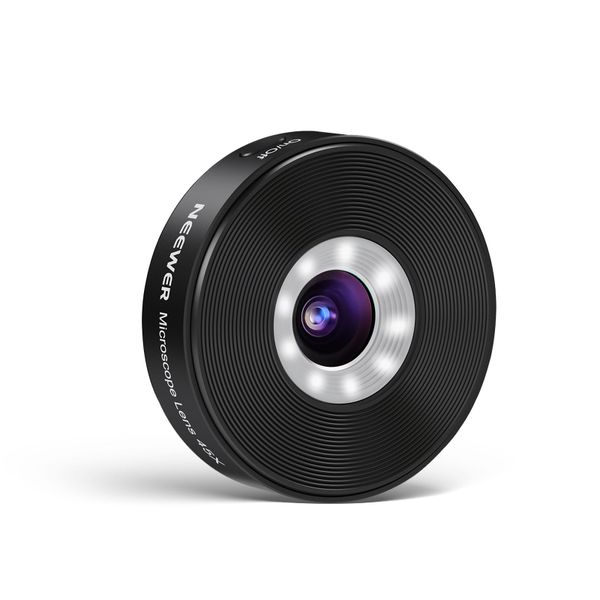 Neewer LS-32 PRO 45x Mini Microscope Smartphone Lens &amp; Phone Clamp (17mm)