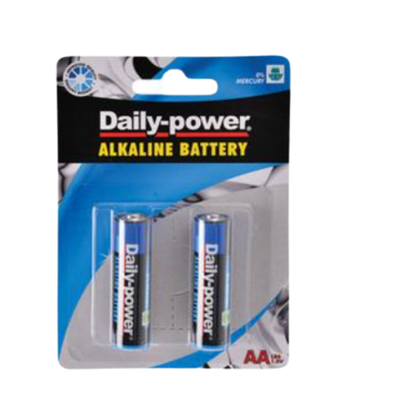 Daily Power - 2 Pack Alkaline AA Batteries- Pack Of 3