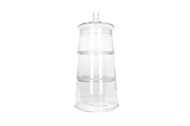 Danny home - 3 Layer Glass Cookie Jar - 38.9cm