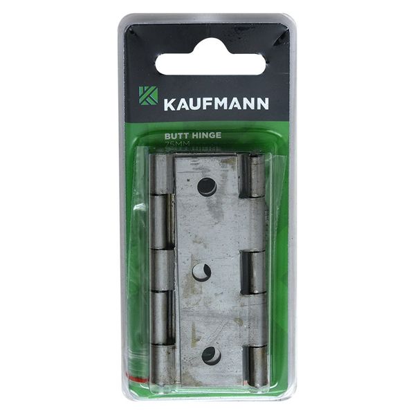 Bulk Pack x 10 Kaufmann Butt Hinge Steel 75mm (Pair)