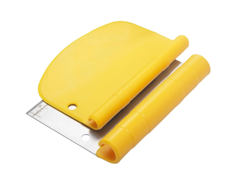 2 in 1 Dough Bread Cutter, Stainless Steel Bowl Scraper with Measuring