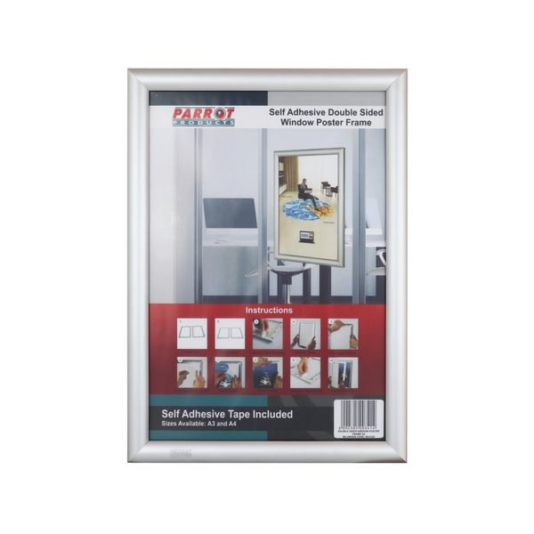 Parrot Double Sided A4 Self Adhesive Window Poster Frame