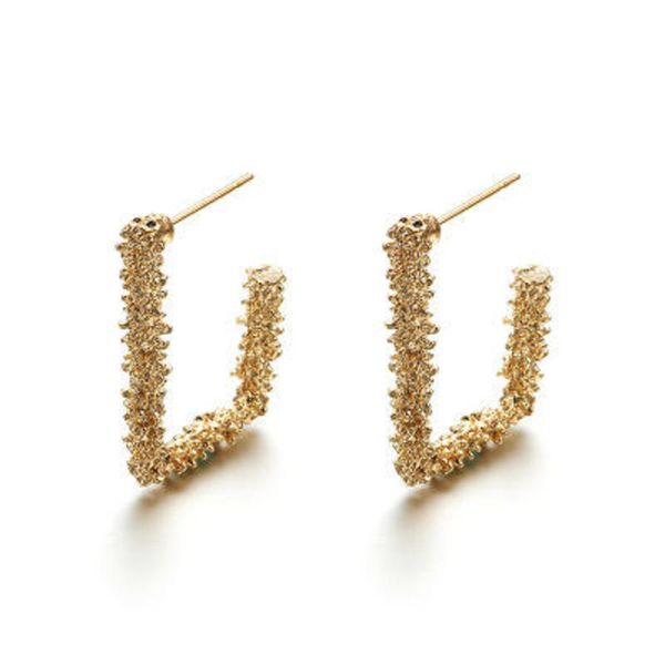 Earrings Big Geometric Hanging Dangle Earrings - F