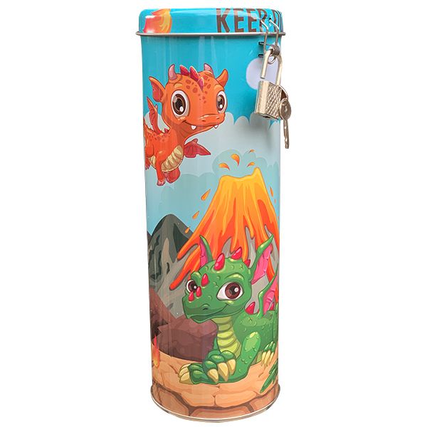 Decorated Tin Money Bank