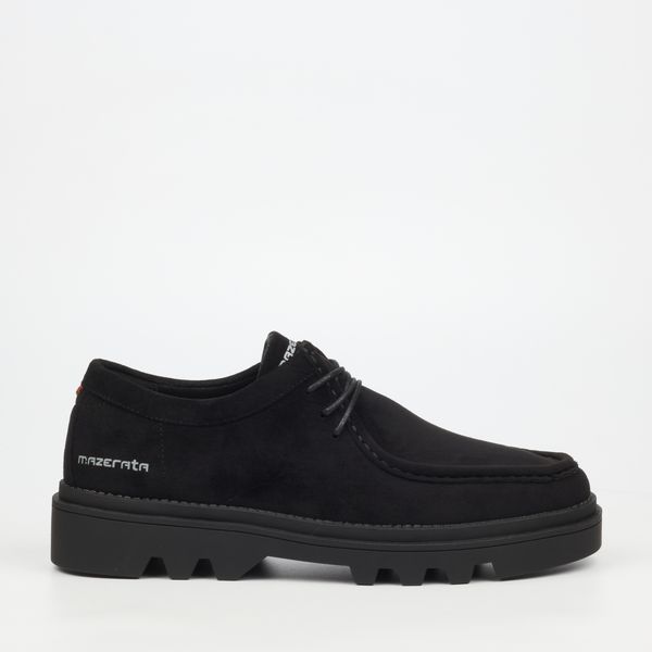 Mazerata Vinchey 71 Men Faux Suede Shoes - Black