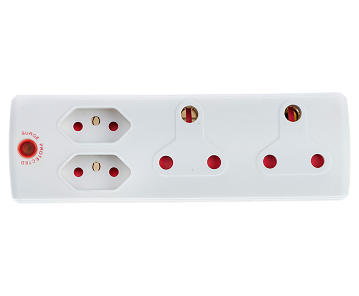 Electricmate 2X16+2x5Amp 3Pin Adaptor Surge