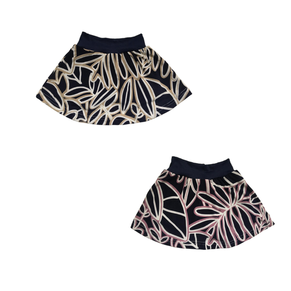 Baby and Toddler Bummy Skirts -2 Pack- Plum and Navy &amp; Stone and Navy