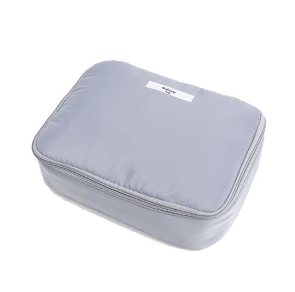 Olive Tree - Grey Travel Makeup Bag Cosmetic Organiser with Removable Pouch