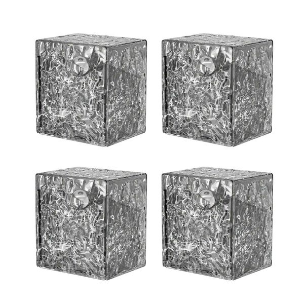 4-Pack Wall-Mounted Ripple Effect Storage Container - Dark Transparent