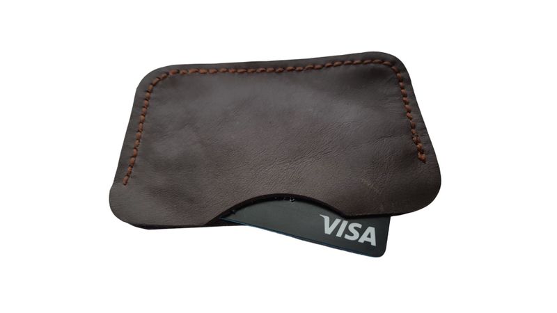 Grey Soft Leather Minimalist Wallet