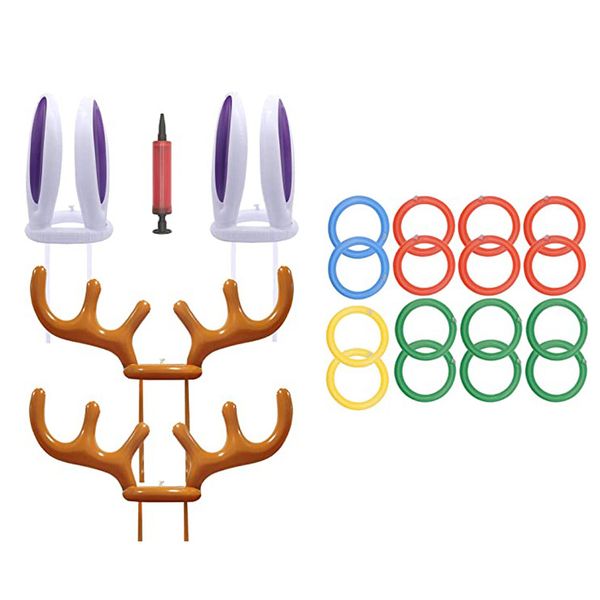 Easter Inflatable Bunny Rabbit Ears Ring Toss Party Games Indoor Outdoor Ra