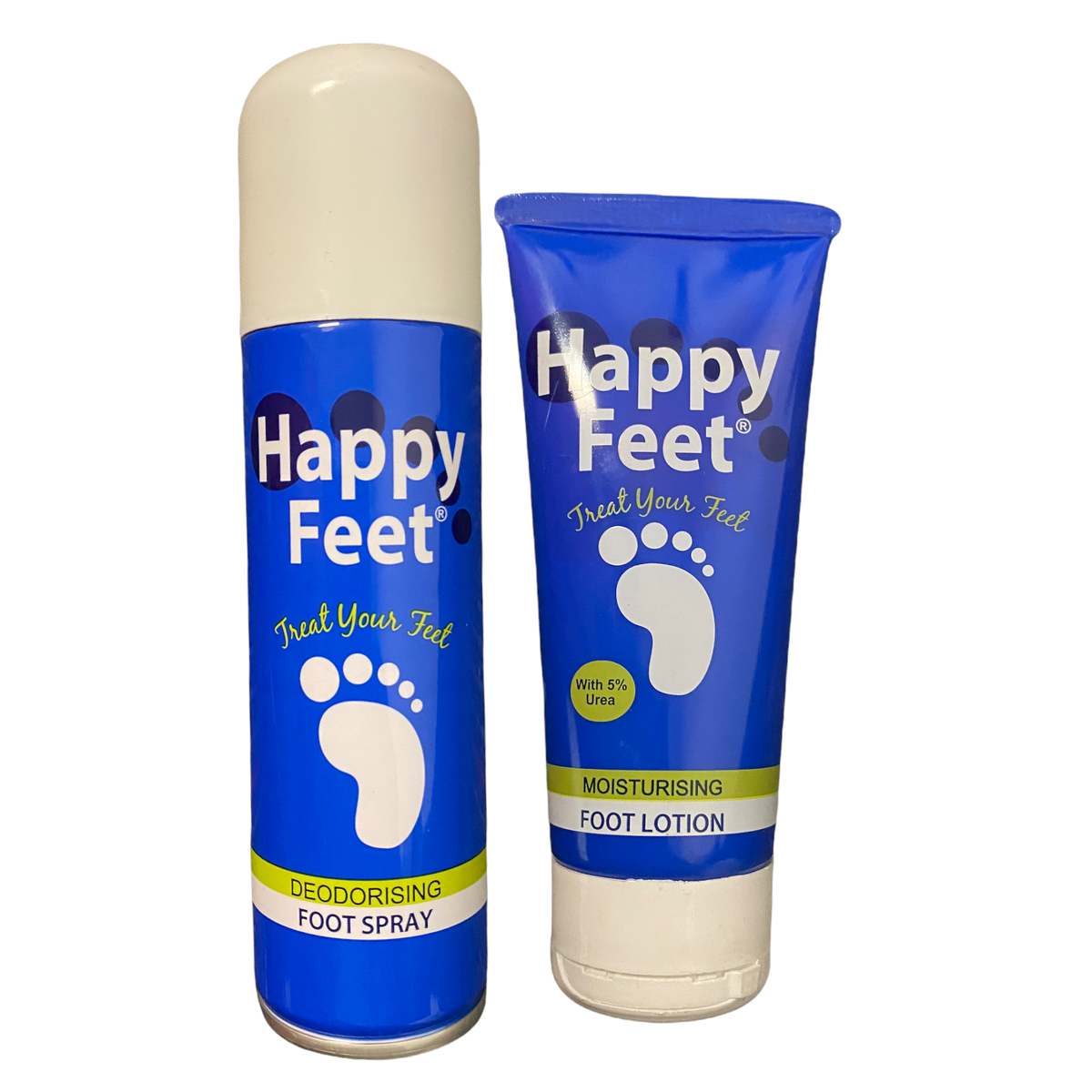 Happy Feet Deo Foot Spray 120ml and Happy Feet Foot Lotion 75ml Paris